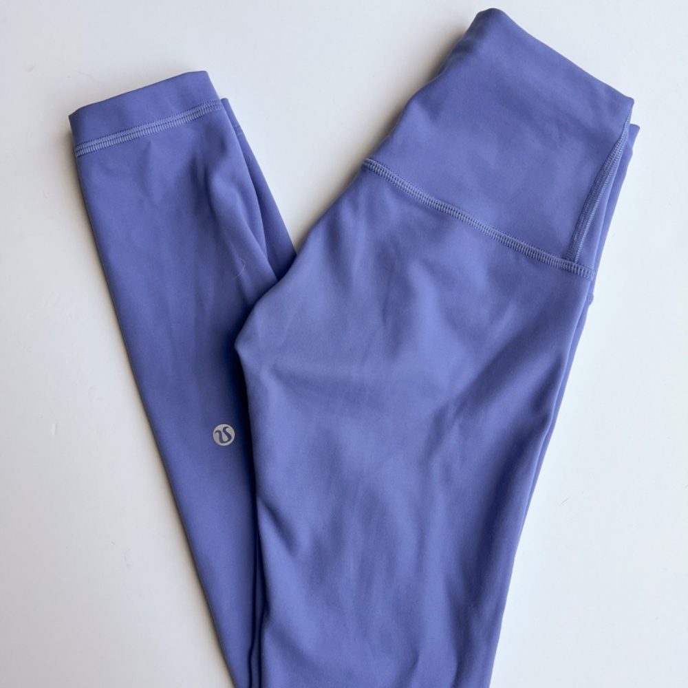 Lululemon Wunder Train High-Rise Crop 23" Size 0 Washed Denim Blue